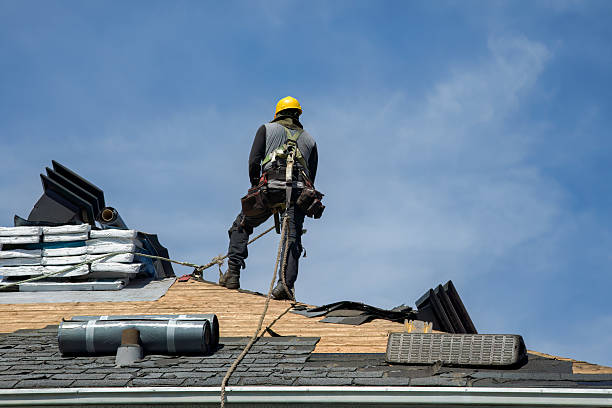 Professional Gutter Installation technician working in East Taunton, MA